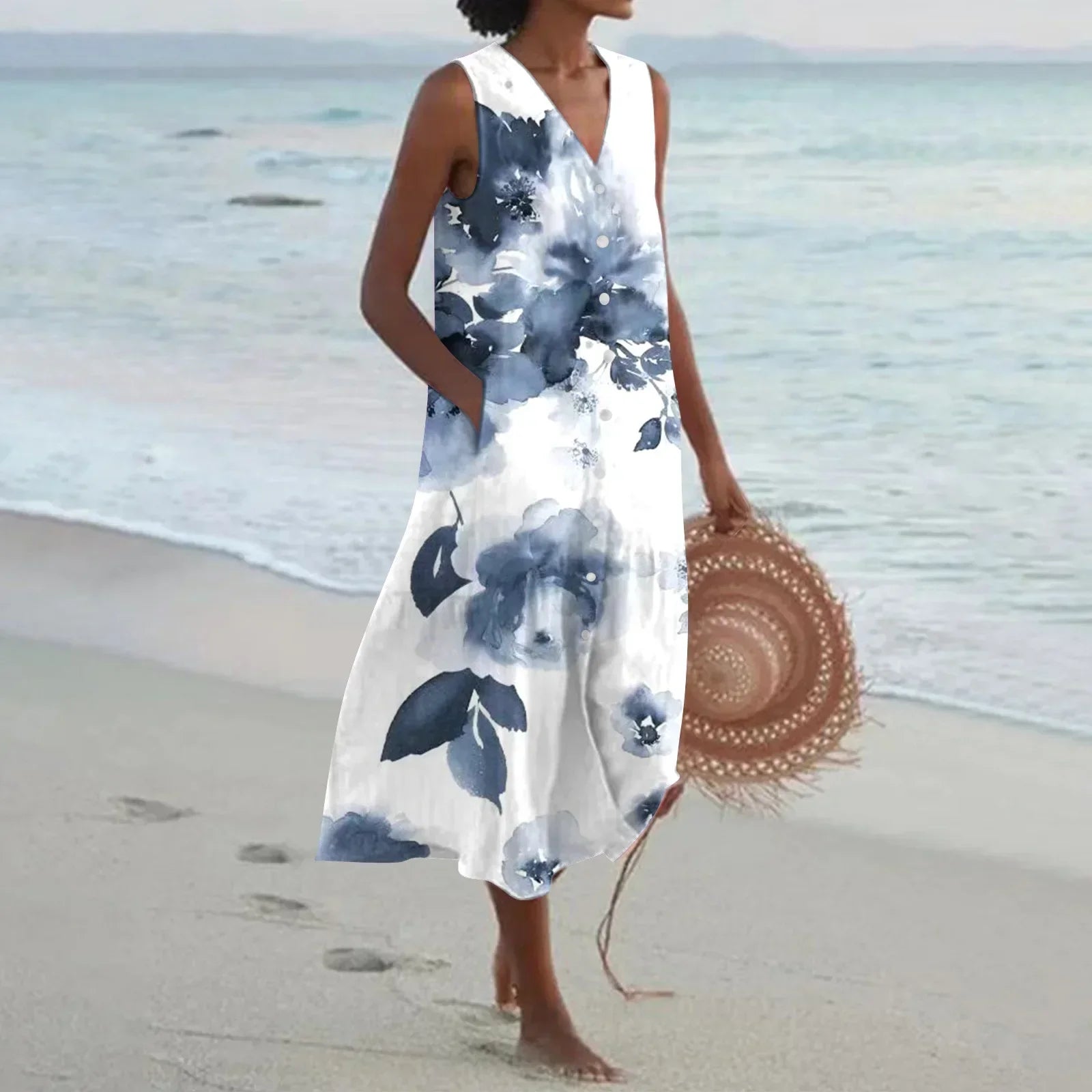 Giulia | Floral A-Line Long Summer Dress