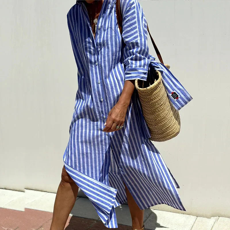 Maria | Classic Striped Dress Shirt