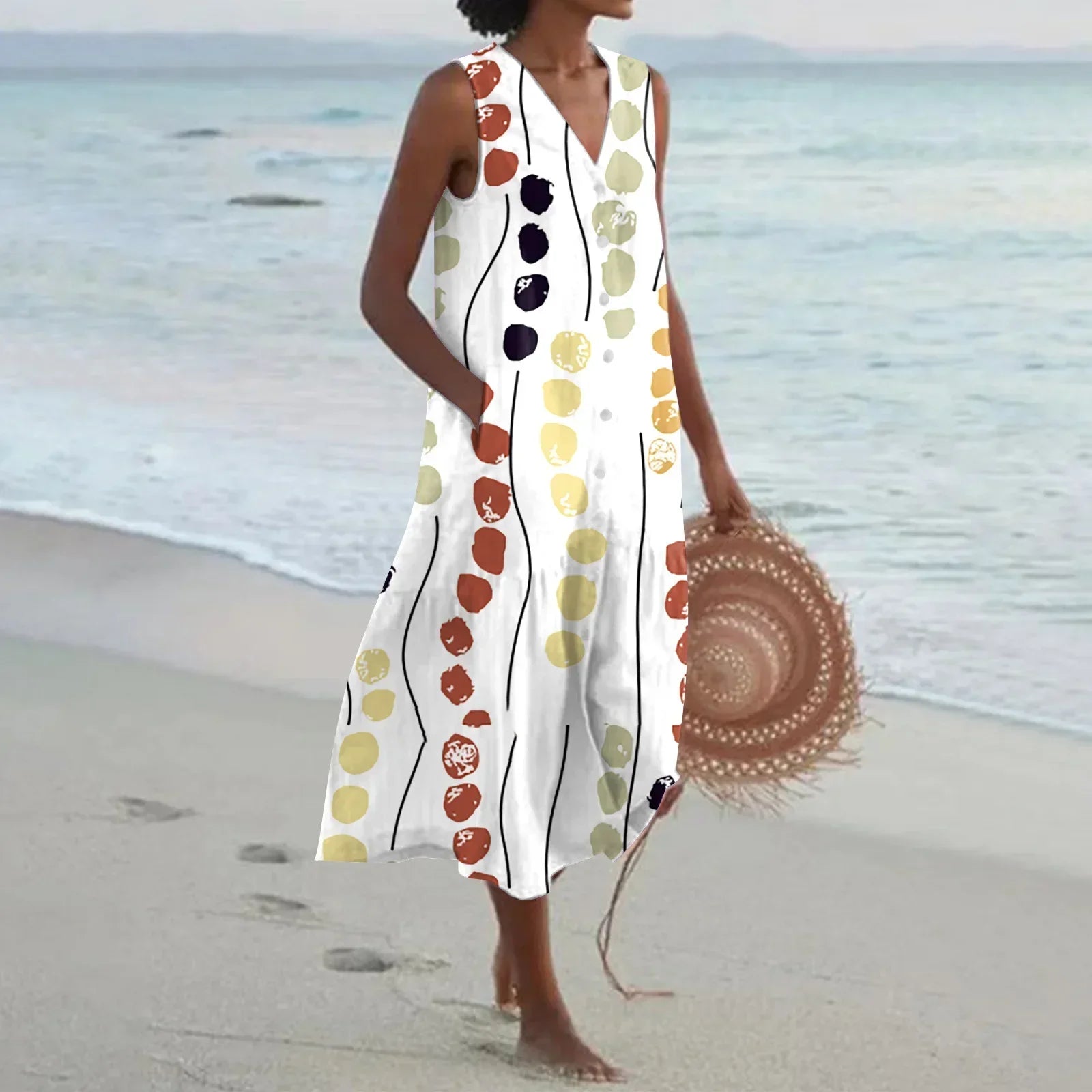 Giulia | Floral A-Line Long Summer Dress