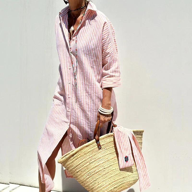 Maria | Classic Striped Dress Shirt