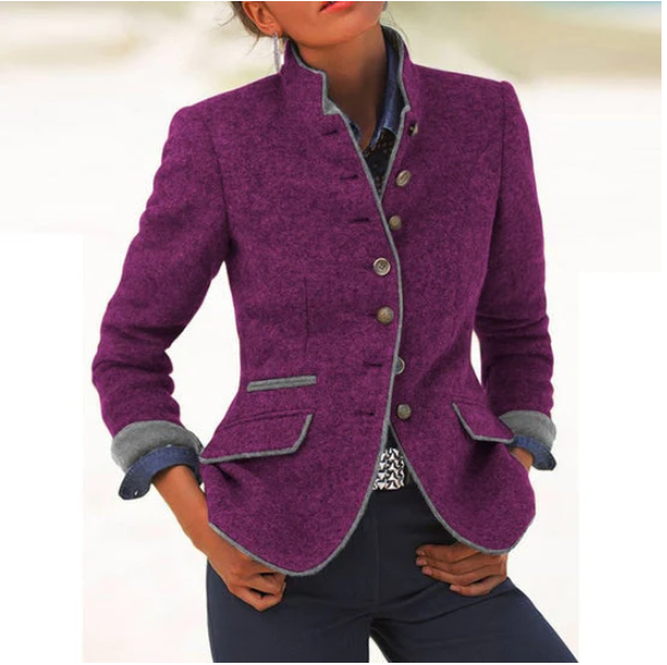 Valeria™ | Elegant Cardigan with High Collar