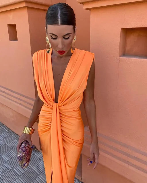 Long Dress for Women Isabella – Elegant Backless Dress for Weddings, Evenings, and Stylish Summer