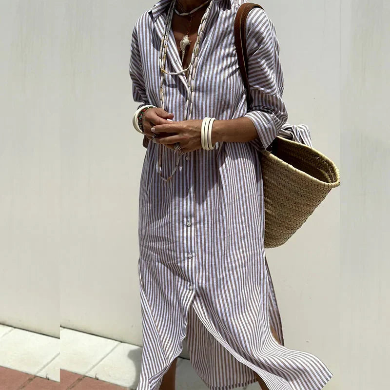 Maria | Classic Striped Dress Shirt