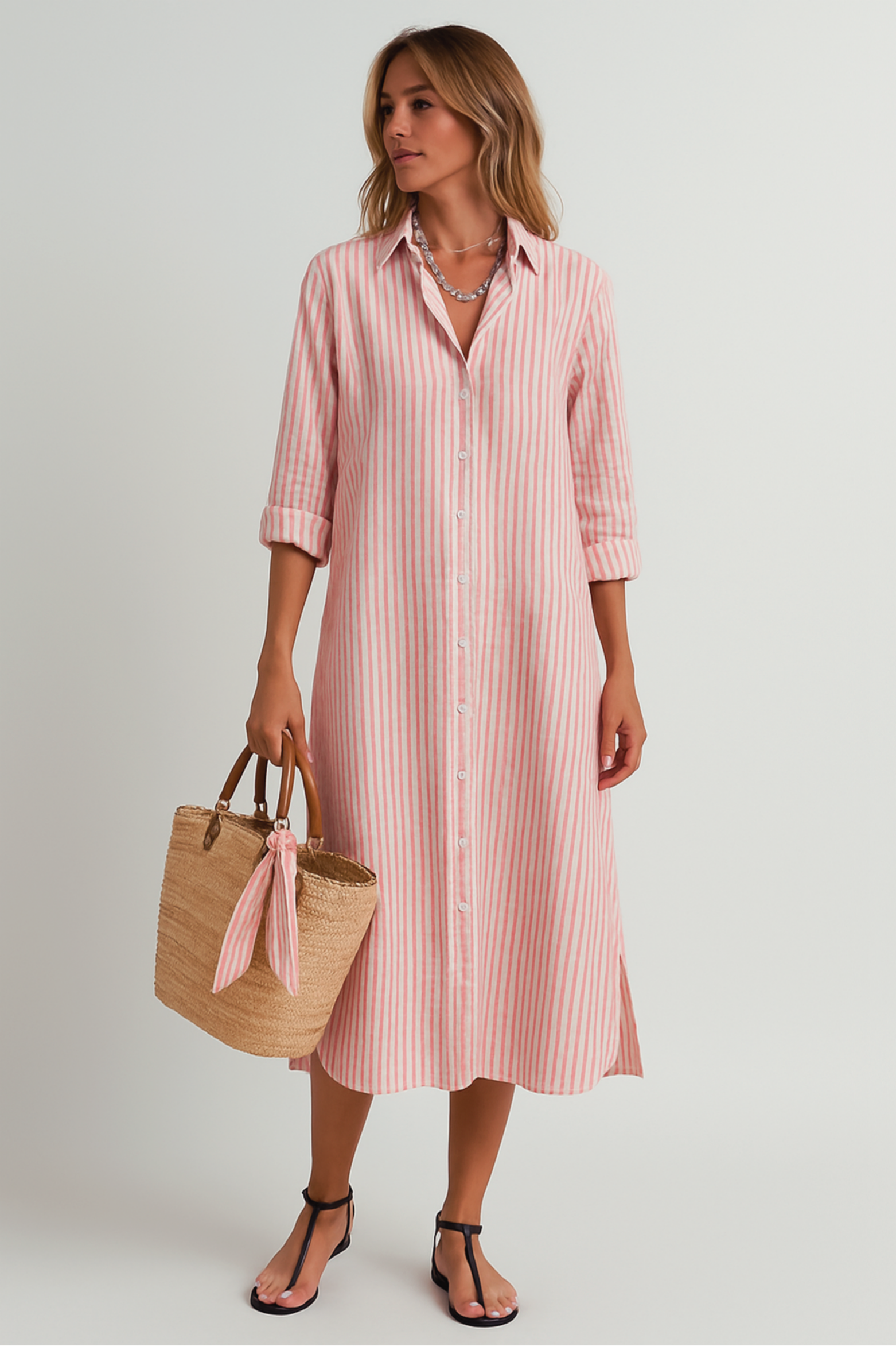 Maria | Classic Striped Dress Shirt