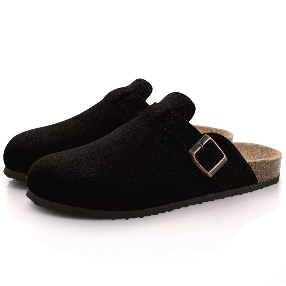 Leana Women's Sandals – Suede, Buckle and Comfortable Anatomical Sole