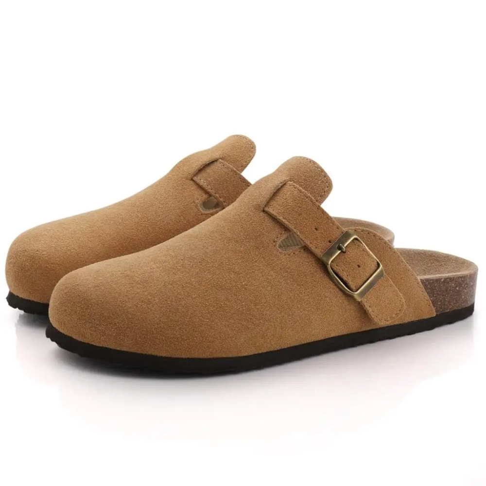 Leana Women's Sandals – Suede, Buckle and Comfortable Anatomical Sole