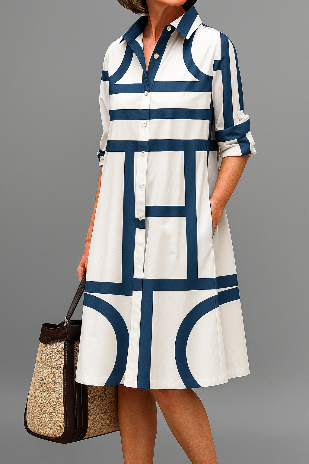 JULIA - MIDI DRESS WITH PRINT
