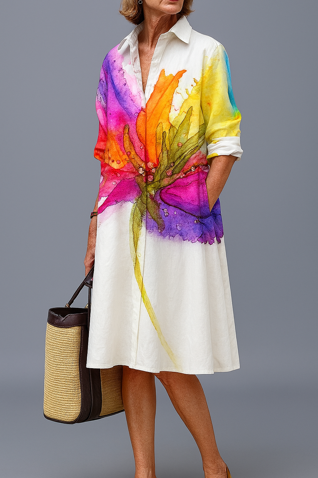 DORIS - MIDI PRINTED DRESS