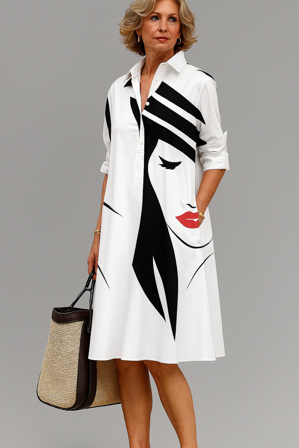 CLARA - MIDI PRINTED DRESS