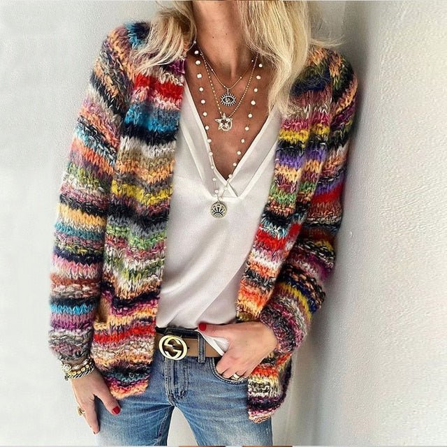 Cleo - Elegant Multicoloured Cardigan