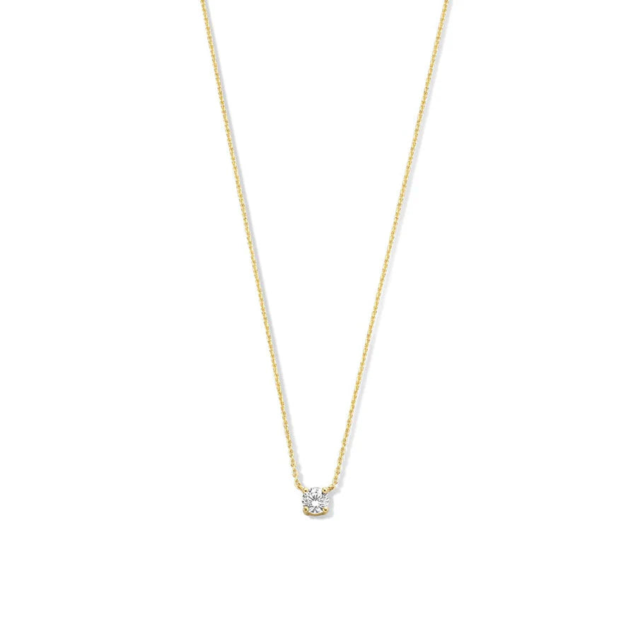 Moissanite Pendant Necklace Cléa | Gold