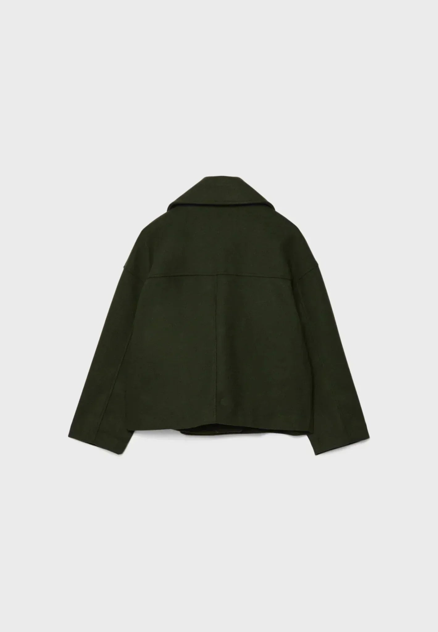 Women's Short Double-Breasted Winter Jacket with Wide Lapels